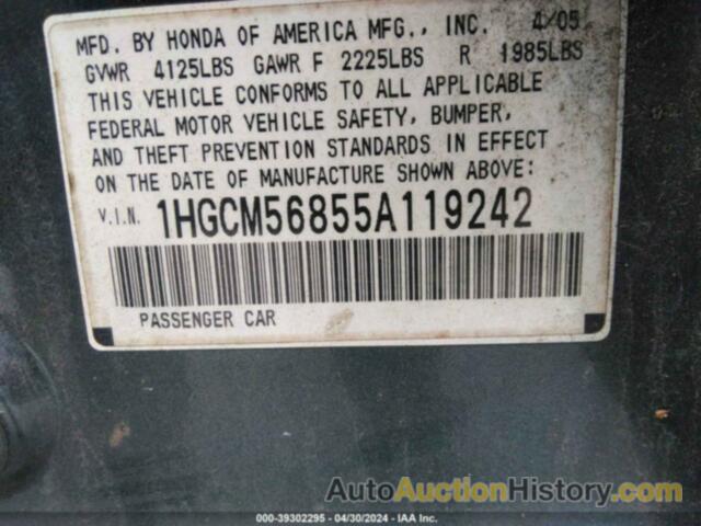 HONDA ACCORD 2.4 EX, 1HGCM56855A119242