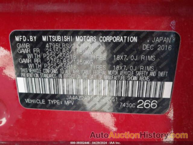 MITSUBISHI OUTLANDER ES, JA4AZ2A31HZ028051