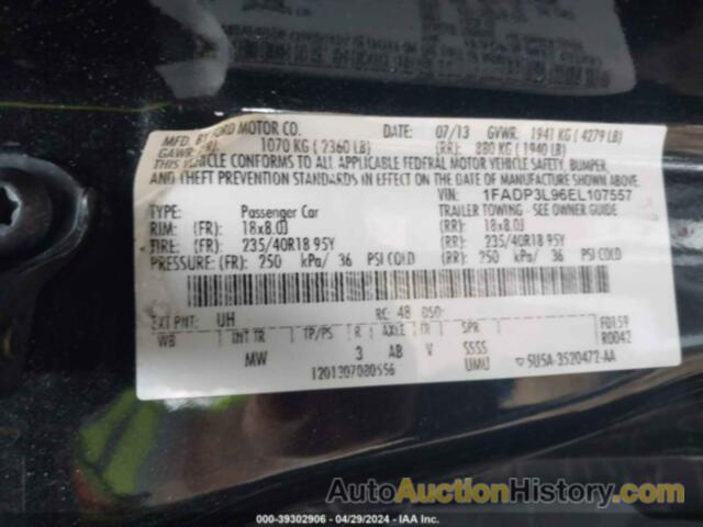 FORD FOCUS ST, 1FADP3L96EL107557