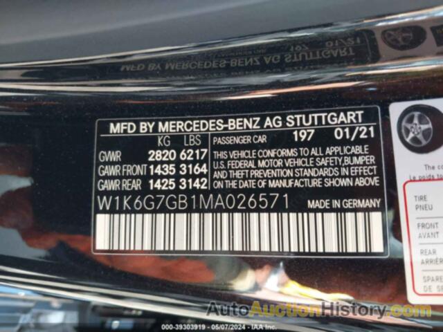 MERCEDES-BENZ S 580 4MATIC, W1K6G7GB1MA026571