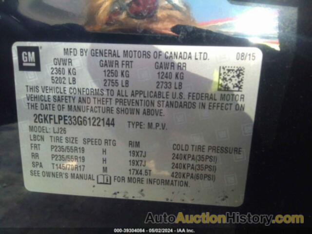 GMC TERRAIN SLT, 2GKFLPE33G6122144