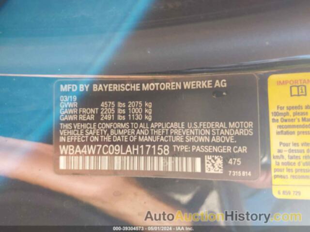 BMW 440I, WBA4W7C09LAH17158
