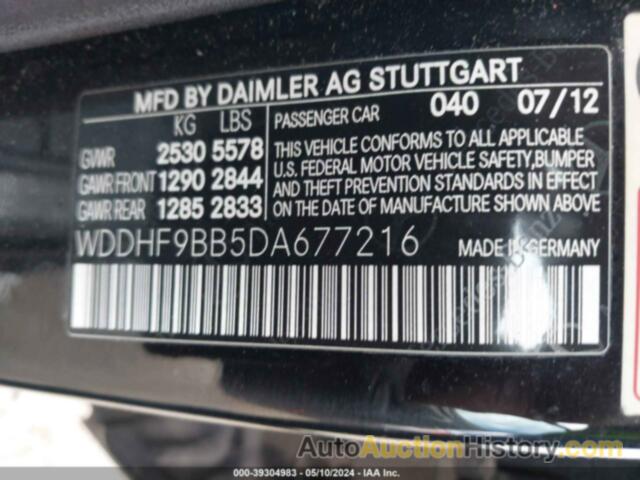 MERCEDES-BENZ E 550 4MATIC, WDDHF9BB5DA677216