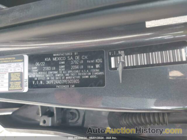 KIA FORTE LXS, 3KPF24AD7PE505905