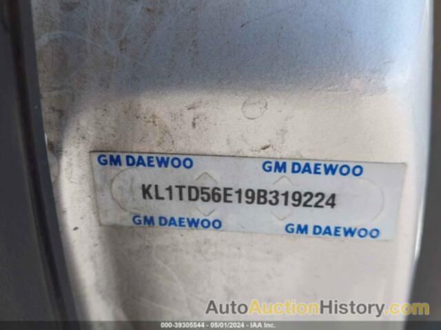 CHEVROLET AVEO LT, KL1TD56E19B319224