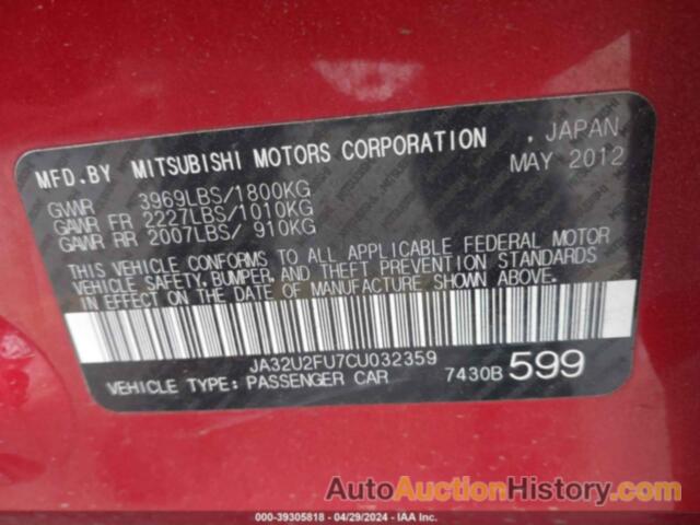 MITSUBISHI LANCER ES, JA32U2FU7CU032359