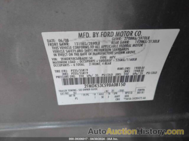 FORD FLEX LIMITED, 2FMDK53C59BA08150