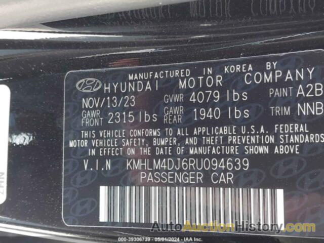 HYUNDAI ELANTRA HYBRID BLUE, KMHLM4DJ6RU094639