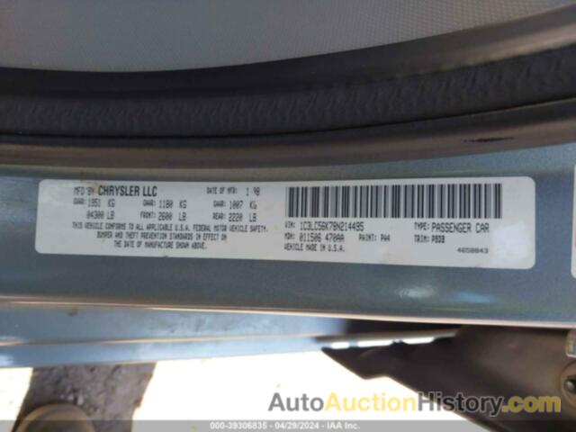 CHRYSLER SEBRING TOURING, 1C3LC56K78N214495