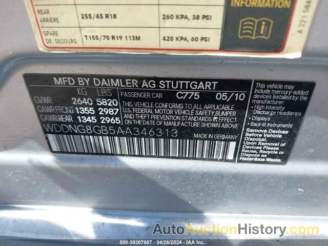 MERCEDES-BENZ S 550 4MATIC, WDDNG8GB5AA346313
