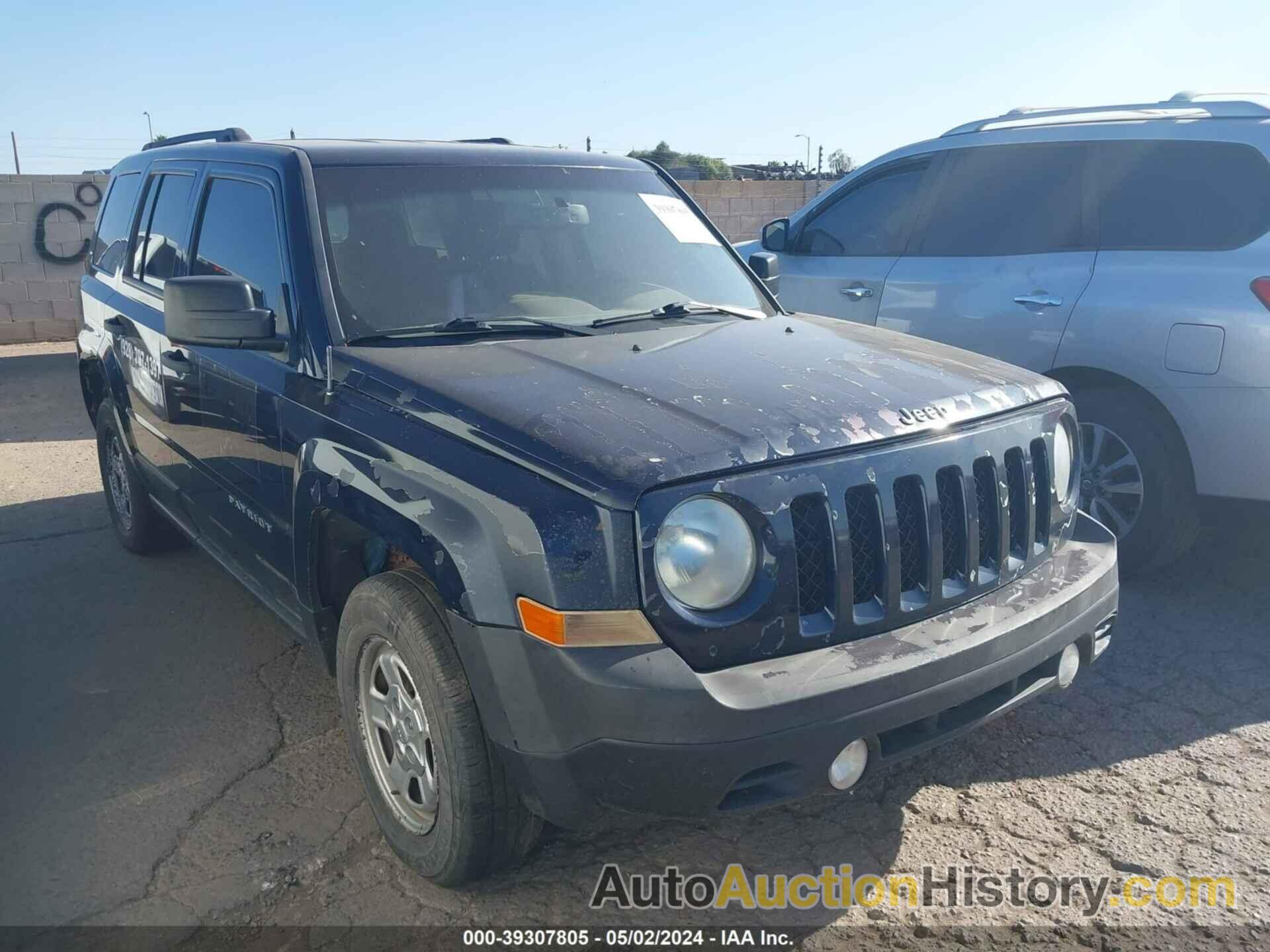 JEEP PATRIOT SPORT, 1C4NJPBA7GD683531