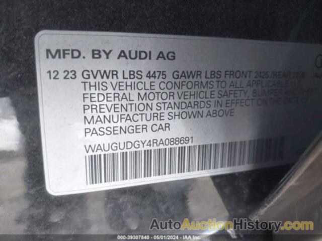 AUDI A3 PREMIUM 40 TFSI QUATTRO S TRONIC, WAUGUDGY4RA088691