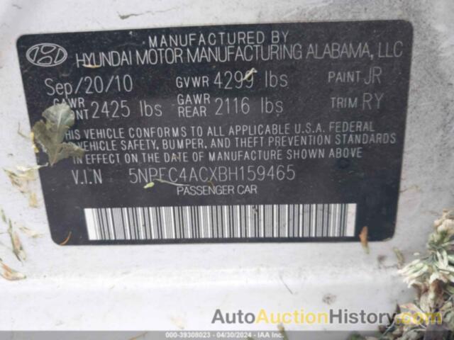 HYUNDAI SONATA SE, 5NPEC4ACXBH159465