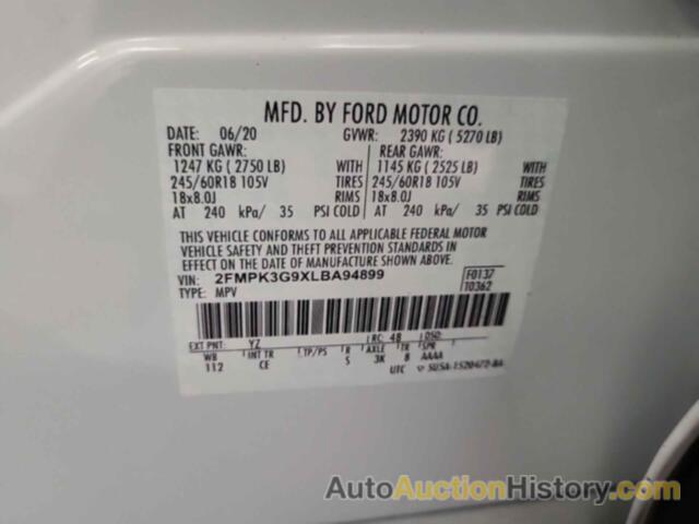 FORD EDGE SE, 2FMPK3G9XLBA94899