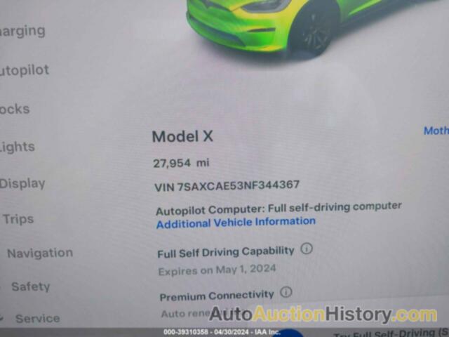 TESLA MODEL X DUAL MOTOR ALL-WHEEL DRIVE, 7SAXCAE53NF344367