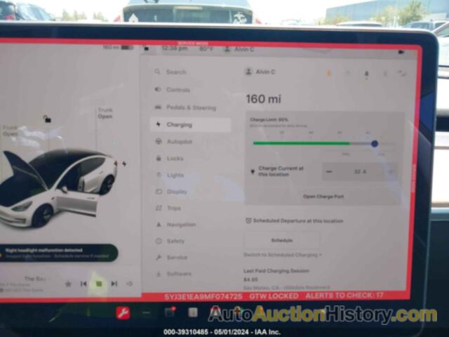 TESLA MODEL 3, 5YJ3E1EA9MF074725