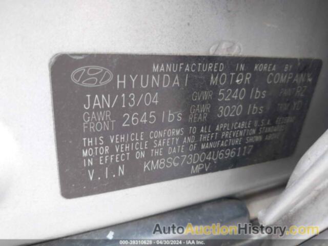 HYUNDAI SANTA FE GLS, KM8SC73D04U696117