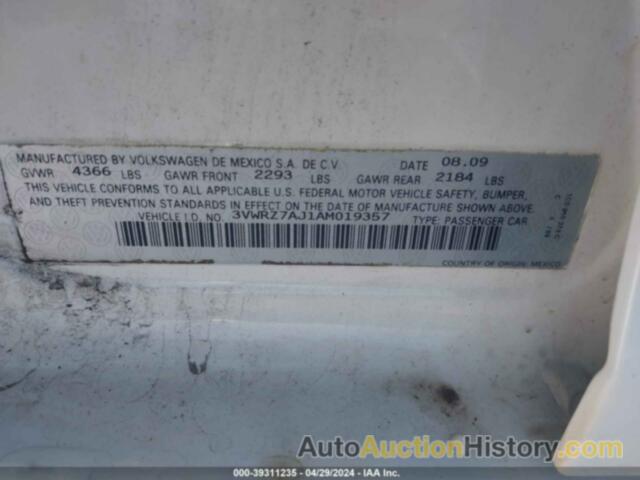 VOLKSWAGEN JETTA SE, 3VWRZ7AJ1AM019357