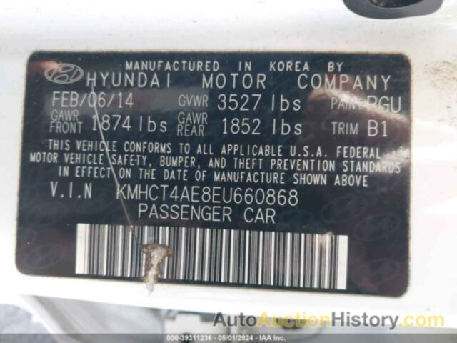 HYUNDAI ACCENT GLS, KMHCT4AE8EU660868