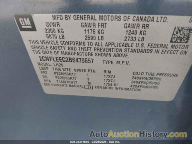 CHEVROLET EQUINOX 1LT, 2CNFLEEC2B6479657