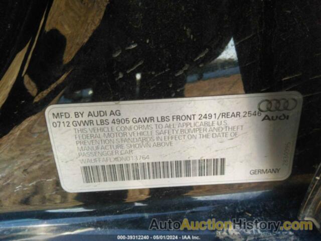 AUDI A4 2.0T PREMIUM, WAUFFAFLXDN013764