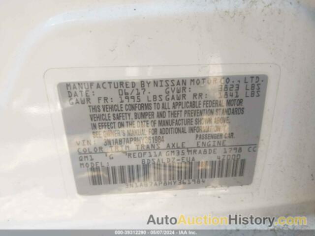 NISSAN SENTRA S/SV/SR/SL, 3N1AB7AP8HY361984