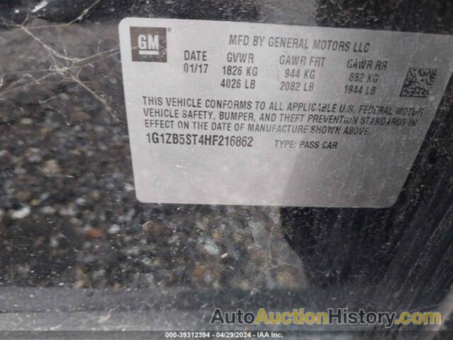 CHEVROLET MALIBU LS, 1G1ZB5ST4HF216862