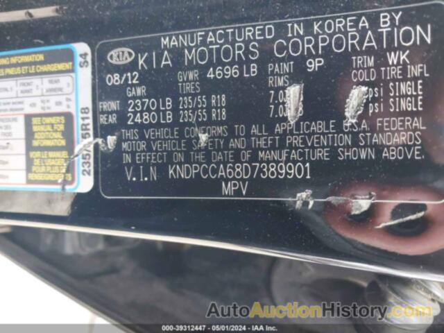 KIA SPORTAGE SX, KNDPCCA68D7389901