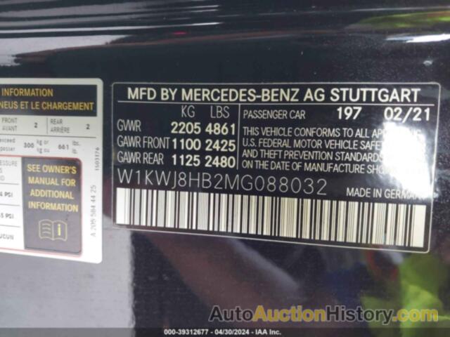 MERCEDES-BENZ AMG C 63 S, W1KWJ8HB2MG088032