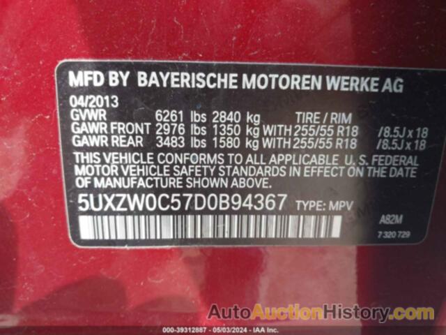 BMW X5 XDRIVE35D, 5UXZW0C57D0B94367
