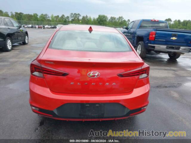 HYUNDAI ELANTRA SEL, 5NPD84LF6KH449643