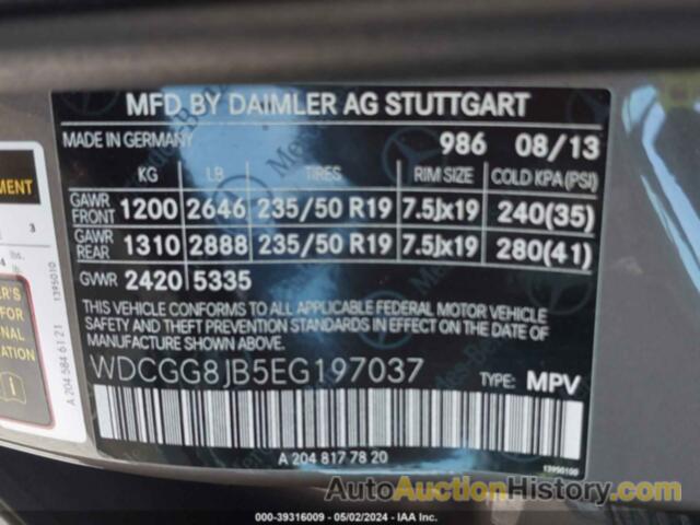 MERCEDES-BENZ GLK 350 4MATIC, WDCGG8JB5EG197037