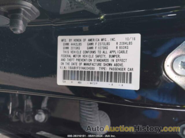 ACURA TLX, 19UUB1F31HA004598