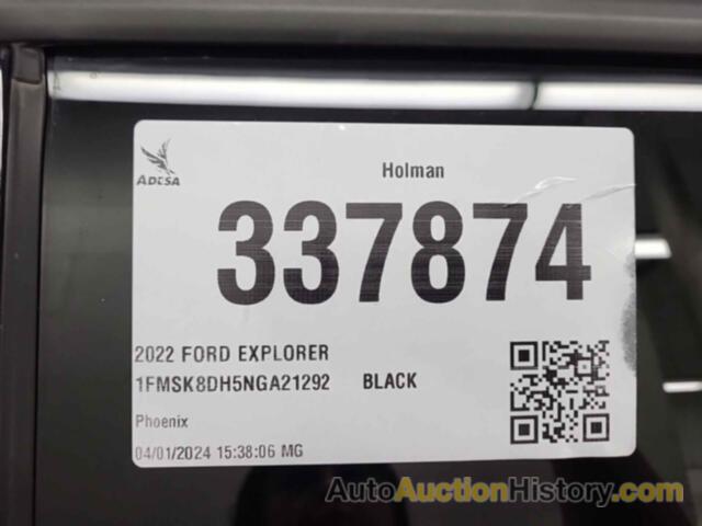 FORD EXPLORER XLT, 1FMSK8DH5NGA21292