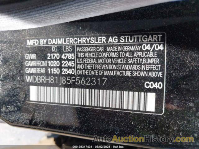 MERCEDES-BENZ C 240 LUXURY 4MATIC, WDBRH81J85F562317