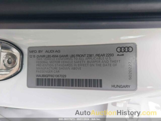 AUDI A3 PREMIUM, WAUB8GFF6G1067029