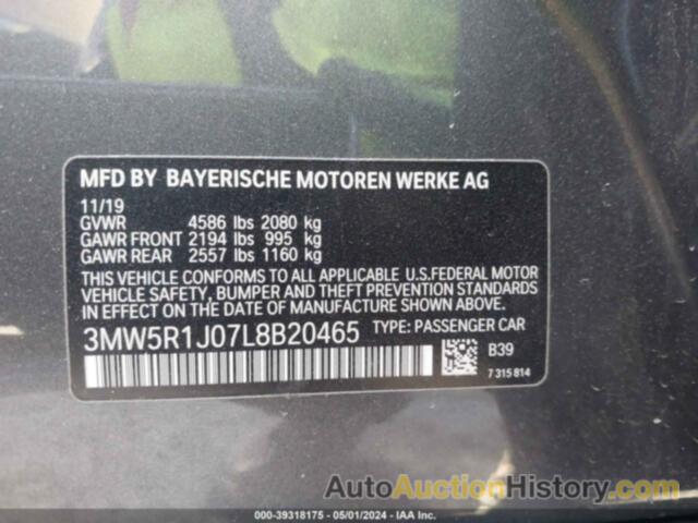 BMW 330I, 3MW5R1J07L8B20465