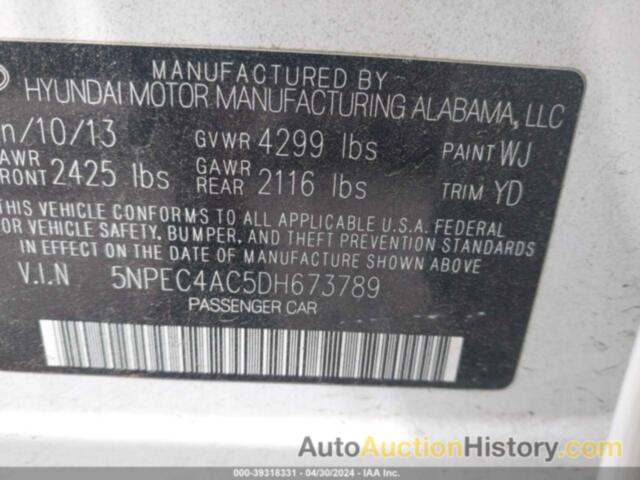 HYUNDAI SONATA SE/LIMITED, 5NPEC4AC5DH673789