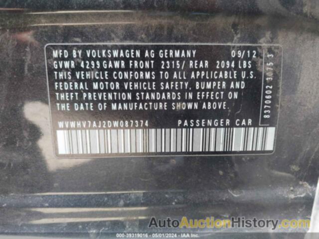 VOLKSWAGEN GTI 4-DOOR, WVWHV7AJ2DW087374