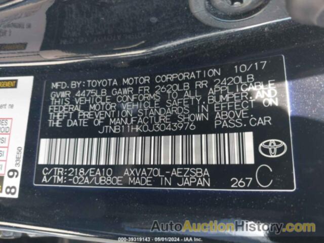 TOYOTA CAMRY SE, JTNB11HK0J3043976