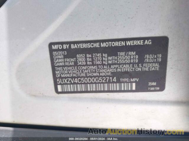 BMW X5 XDRIVE35I/XDRIVE35I PREMIUM/XDRIVE35I SPORT ACTIVITY, 5UXZV4C50D0G52714