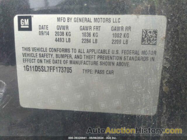 CHEVROLET MALIBU 2LT, 1G11D5SL7FF173705