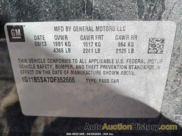 CHEVROLET MALIBU 1LS, 1G11B5SA7DF352666