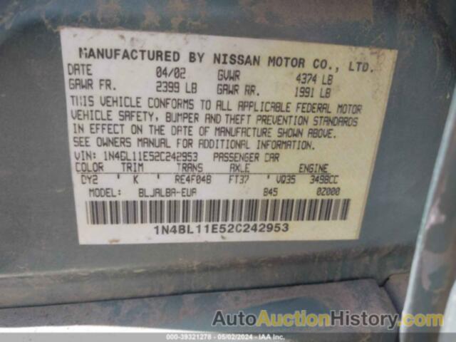 NISSAN ALTIMA 3.5 SE, 1N4BL11E52C242953