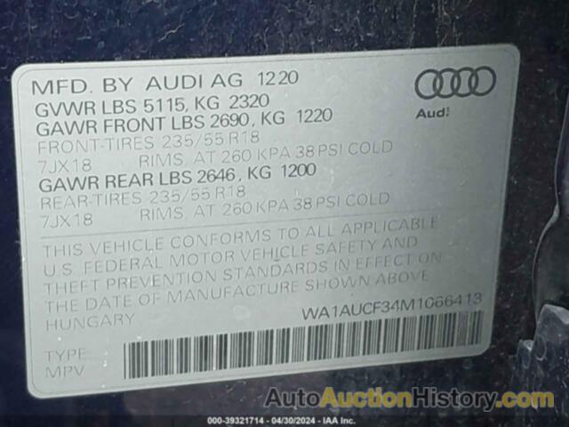 AUDI Q3 PREMIUM 40 TFSI QUATTRO TIPTRONIC, WA1AUCF34M1066413