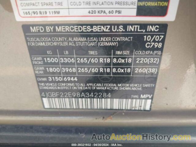 MERCEDES-BENZ GL 320 CDI 4MATIC, 4JGBF22E98A342284