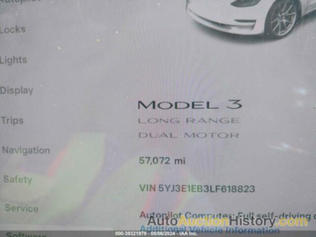 TESLA MODEL 3 LONG RANGE DUAL MOTOR ALL-WHEEL DRIVE, 5YJ3E1EB3LF618823