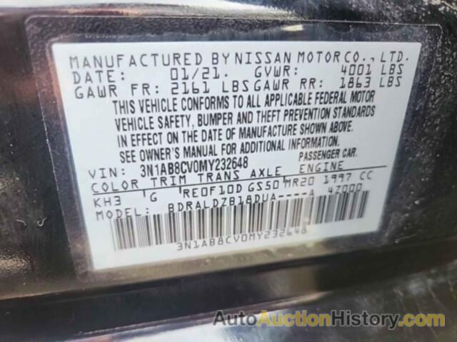 NISSAN SENTRA SV, 3N1AB8CV0MY232648