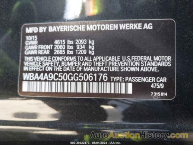 BMW 428I GRAN COUPE, WBA4A9C50GG506176