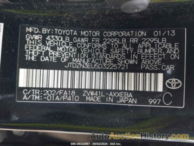 TOYOTA PRIUS V THREE, JTDZN3EU5D3225721